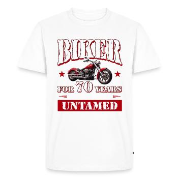 70 Anniversaire 1955 Moto Moto - T-shirt Premium bio Homme - blanc - Devant - Nico (187cm)