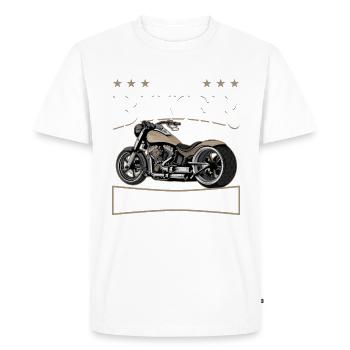 80 Anniversaire 1945 Moto Moto - T-shirt Premium bio Homme - blanc - Devant - Nico (187cm)