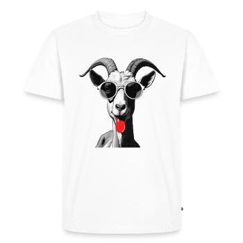 chèvre chèvre gardien animal motif chèvres drôles - T-shirt Premium bio Homme - blanc - Devant - Nico (187cm)