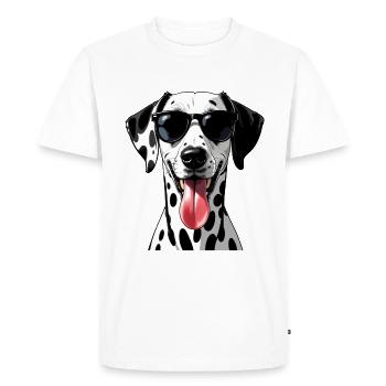 Dalmatien chien motif animal drôle dalmatien - T-shirt Premium bio Homme - blanc - Devant - Nico (187cm)