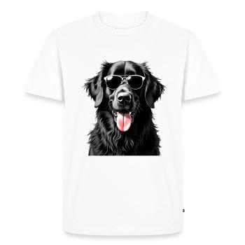 Newfoundland Dog Animal Motif Funny Dogs - Men's Premium Organic T-Shirt - white - Front - Nico (187cm)
