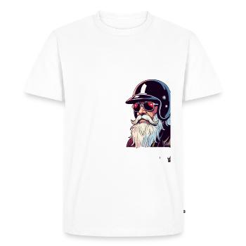 Motards Les motards ne deviennent pas gris, ils vont - T-shirt Premium bio Homme - blanc - Devant - Nico (187cm)