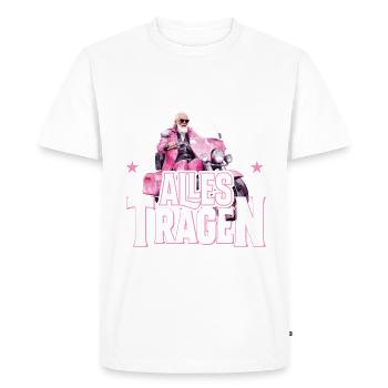 Motard motard drôle disant design - T-shirt Premium bio Homme - blanc - Devant - Nico (187cm)