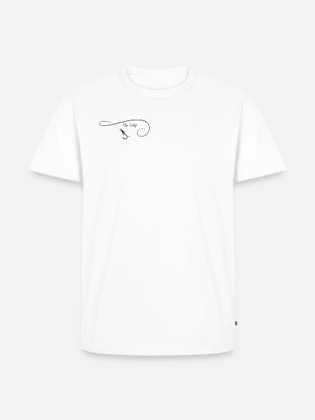 Fly Only! Fly Fishing Fliegenfischen Angeln Lachs - Männer Premium Bio T-Shirt - Weiß