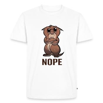 Nope otter um nö ohnoo funny saying - Men's Premium Organic T-Shirt - white - Front - Nico (187cm)