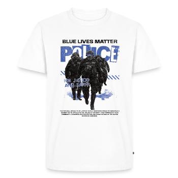 Police Policeman Cop - Men's Premium Organic T-Shirt - white - Front - Nico (187cm)