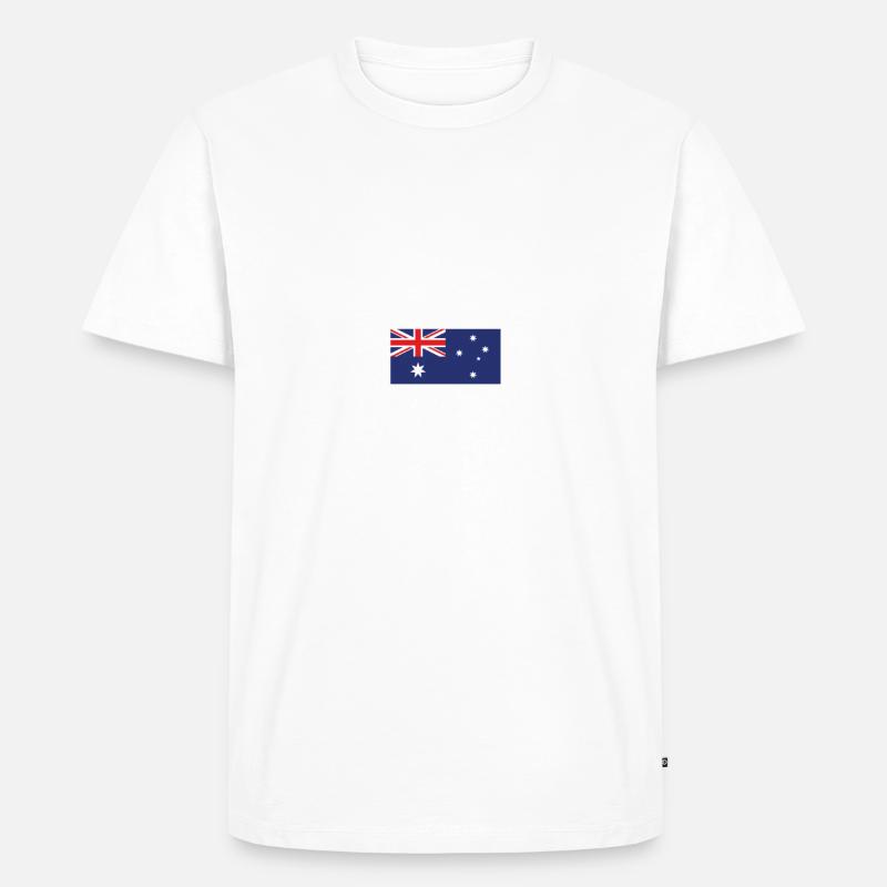Australia - Männer Premium Bio T-Shirt - Weiß