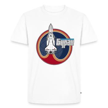 La navette Buran - T-shirt Premium bio Homme - blanc - Devant - Nico (187cm)