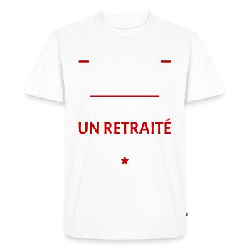 Un super plombier, retraité, cadeau retraite - T-shirt Premium bio Homme - blanc - Devant - Nico (187cm)