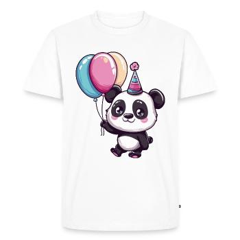 Panda Anniversaire Bébé - T-shirt Premium bio Homme - blanc - Devant - Nico (187cm)