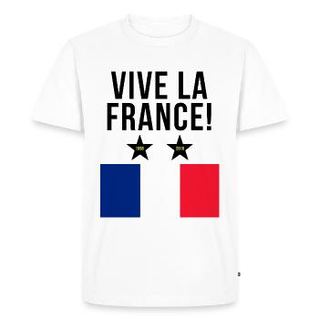 Vive la France - T-shirt Premium bio Homme - blanc - Devant - Nico (187cm)