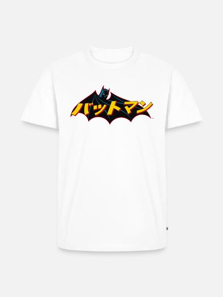 Batman Logo Japanisch - Männer Premium Bio T-Shirt - Weiß