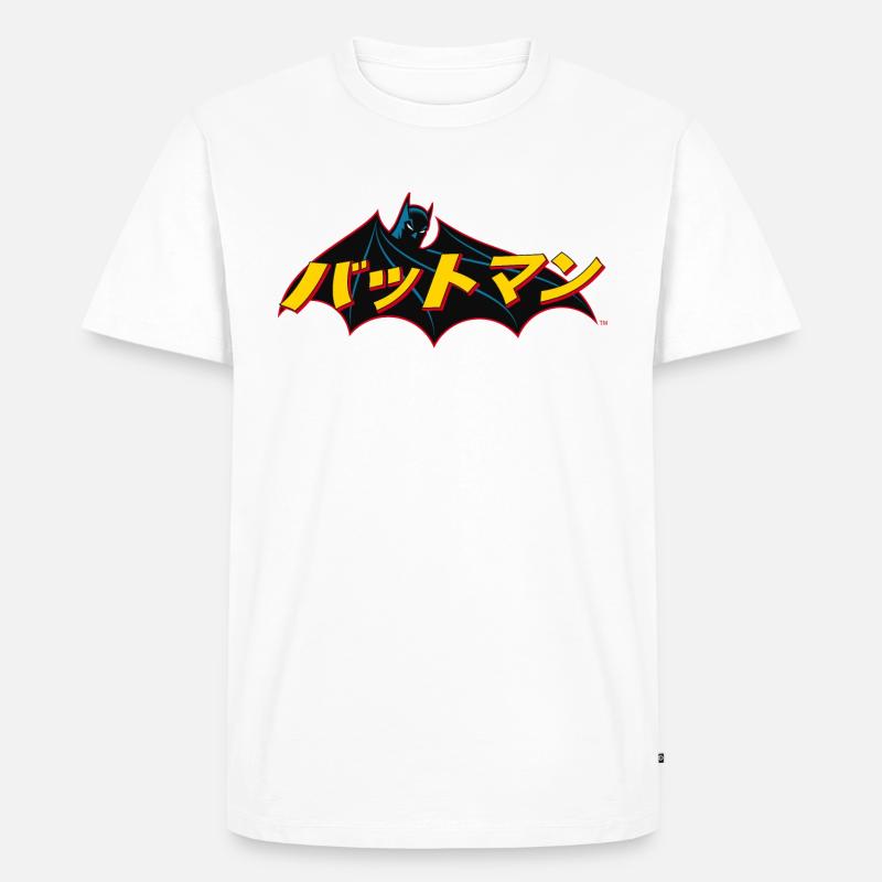 Batman Logo Japanisch - Männer Premium Bio T-Shirt - Weiß