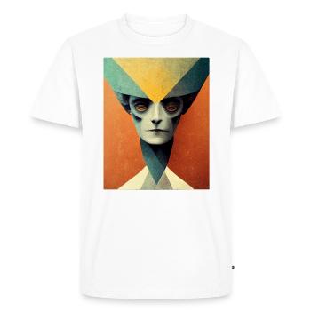 Alinen bauhaus Vintage Style v 05 - T-shirt Premium bio Homme - blanc - Devant - Nico (187cm)