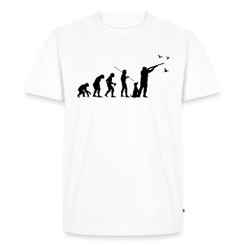 Chasse au fusil de chasse au canard - T-shirt Premium bio Homme - blanc - Devant - Nico (187cm)