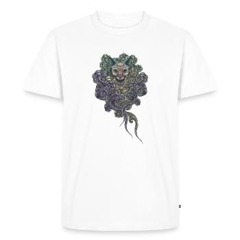 Bastet sur le terrain - T-shirt Premium bio Homme - blanc - Devant - Nico (187cm)