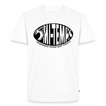 3 ème mi-temps au rugby - T-shirt Premium bio Homme - blanc - Devant - Nico (187cm)