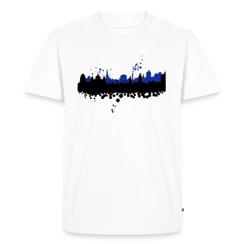 Skyline Leipzig sale - T-shirt Premium bio Homme - blanc - Devant - Nico (187cm)