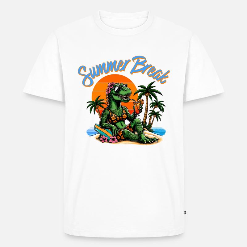 Summer Break 4 - Männer Premium Bio T-Shirt - Weiß