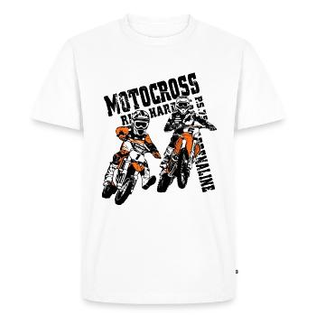 Kinder Motocross - KIDS MX - T-shirt Premium bio Homme - blanc - Devant - Nico (187cm)