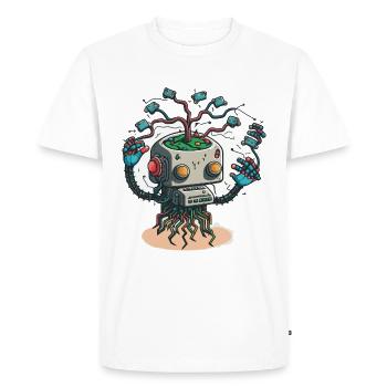 Apprentissage automatique - T-shirt Premium bio Homme - blanc - Devant - Nico (187cm)
