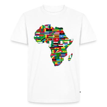 collection afrique - T-shirt Premium bio Homme - blanc - Devant - Nico (187cm)