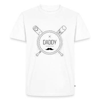 Father Baseball Beard Sport Gift Dad Father's Day - Men's Premium Organic T-Shirt - white - Front - Nico (187cm)