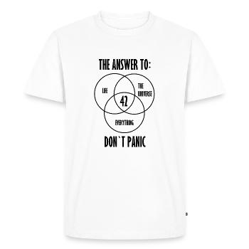 42 - La réponse ultime! Cool, idée drôle - T-shirt Premium bio Homme - blanc - Devant - Nico (187cm)