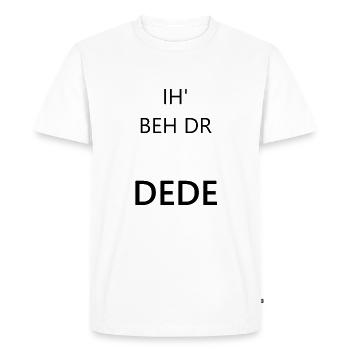 Cadeau parfait pour votre anniversaire Dede - T-shirt Premium bio Homme - blanc - Devant - Nico (187cm)