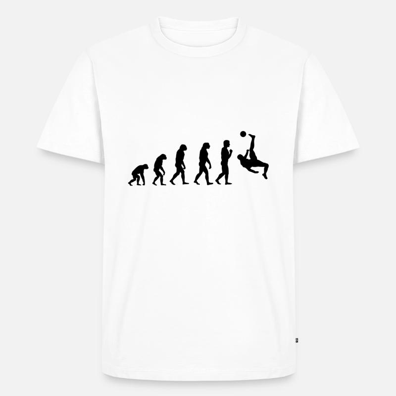 Football Evolution Gift Idea - Men's Premium Organic T-Shirt - white