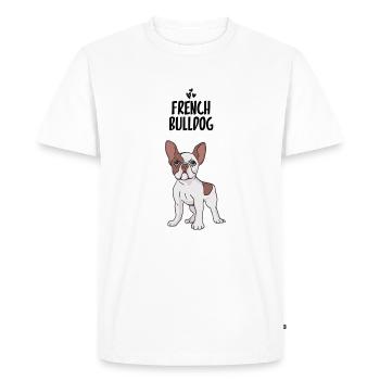 Bouledogue français - T-shirt Premium bio Homme - blanc - Devant - Nico (187cm)