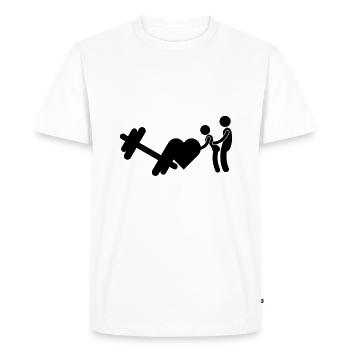 Fitness - T-shirt Premium bio Homme - blanc - Devant - Nico (187cm)