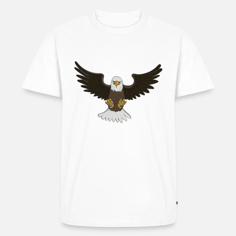 bald eagle - Men's Premium Organic T-Shirt - white