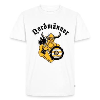 Vikings, cool , drôle - T-shirt Premium bio Homme - blanc - Devant - Nico (187cm)