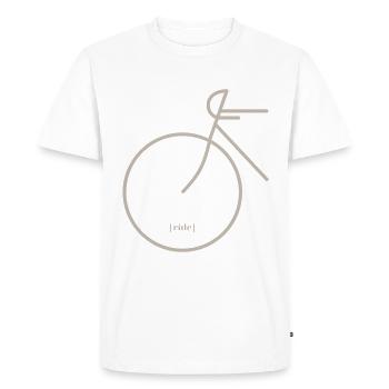 CHEVAUCHER - T-shirt Premium bio Homme - blanc - Devant - Nico (187cm)