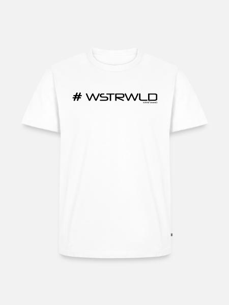#WSTRWLD - Männer Premium Bio T-Shirt - Weiß