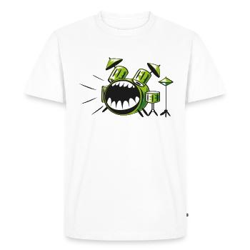 drums - T-shirt Premium bio Homme - blanc - Devant - Nico (187cm)