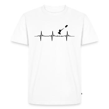 Idée cadeau kite surfeur kitesurf kitesurf - T-shirt Premium bio Homme - blanc - Devant - Nico (187cm)