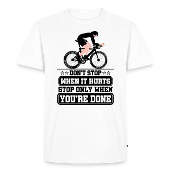Cycologist Road Cyclist on a Road Bike - Men's Premium Organic T-Shirt - white - Front - Nico (187cm)