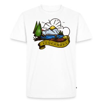 Tegernsee - das Fan-Shirt - Männer Premium Bio T-Shirt - Weiß - Vorne - Nico (187cm)