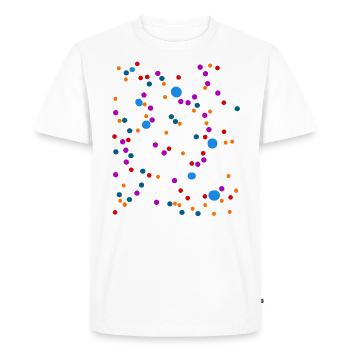 Punkt Kleks Color Pattern Circles - tous colorés - T-shirt Premium bio Homme - blanc - Devant - Nico (187cm)