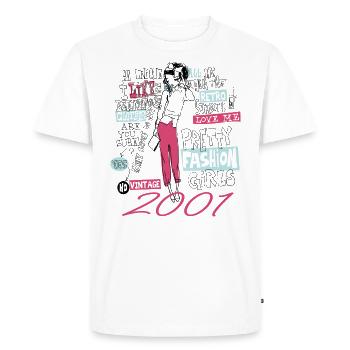 Vintage 2001 Gift Birthday 2001 Girl 2001 - Men's Premium Organic T-Shirt - white - Front - Nico (187cm)