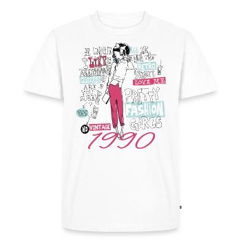 Vintage 1990 Daughter 1990 Birthday Gift 1990 - Men's Premium Organic T-Shirt - white - Front - Nico (187cm)