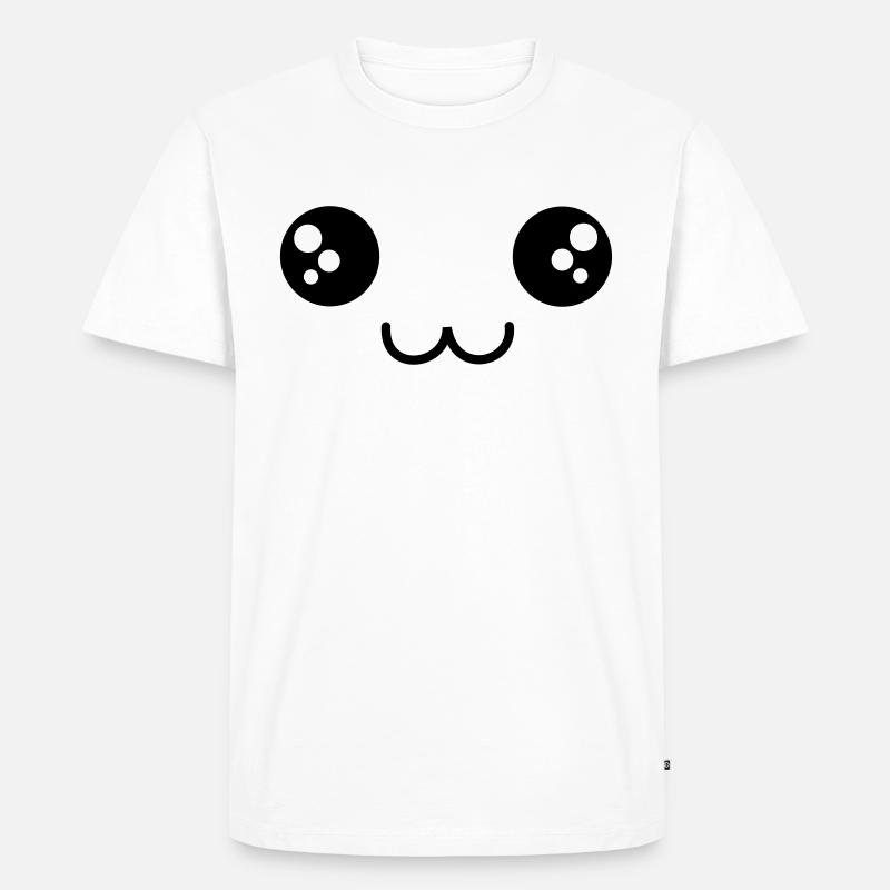 süßes Gesicht - Männer Premium Bio T-Shirt - Weiß