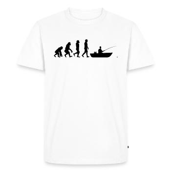 Evolution Bateau pêche - T-shirt Premium bio Homme - blanc - Devant - Nico (187cm)