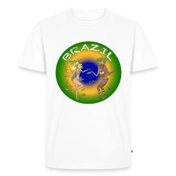 Samba as in Rio de Janeiro / Gift GiftId - Men's Premium Organic T-Shirt - white - Front - Nico (187cm)