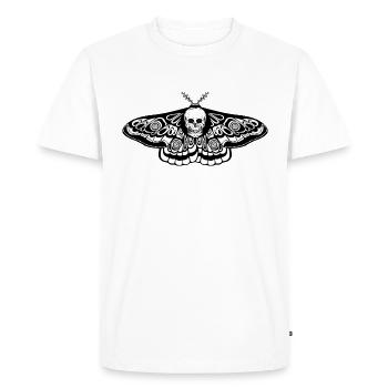 Gothic butterfly - Men's Premium Organic T-Shirt - white - Front - Nico (187cm)