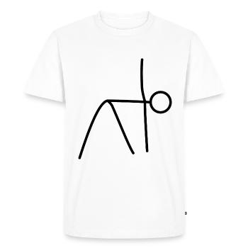 Yoga Posture - T-shirt Premium bio Homme - blanc - Devant - Nico (187cm)