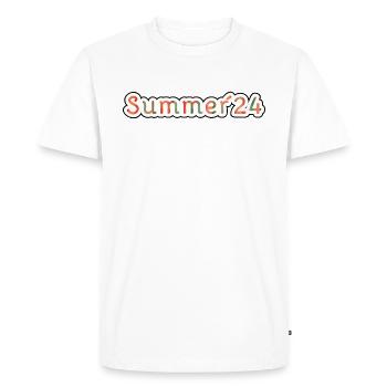 Été 2024 coloré - T-shirt Premium bio Homme - blanc - Devant - Nico (187cm)