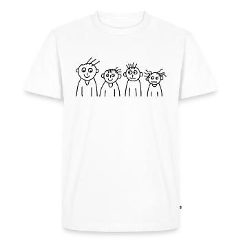 Family Friends People People - Men's Premium Organic T-Shirt - white - Front - Nico (187cm)